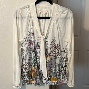 Flower Print Long Sleeve Meadow Rue Top